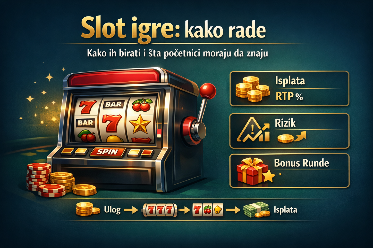 Slot igre: kako rade, kako ih birati i šta početnici moraju da znaju